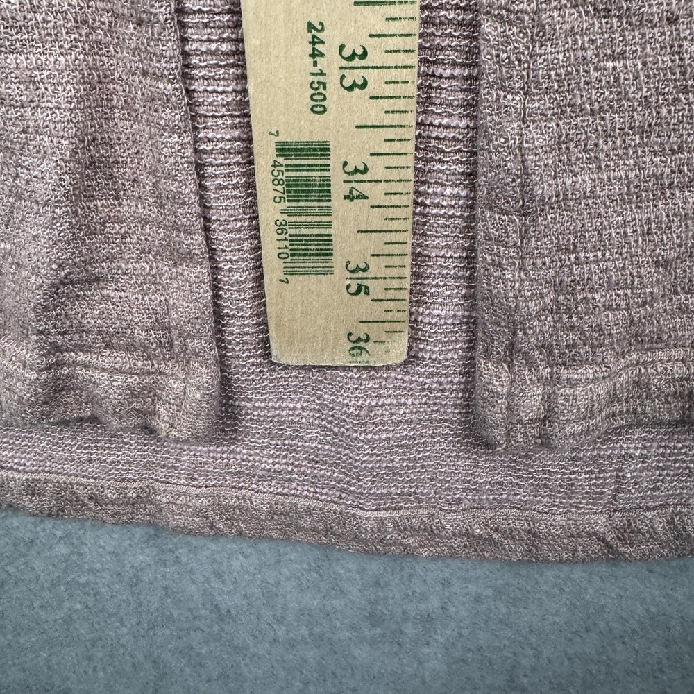 CP Shades Midi Skirt‎ Womens Medium Mauve Pink Linen Blend Elastic Waist Slit - Picture 9 of 9